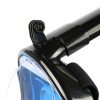 Маска для снорклинга с креплением для экшн-камеры GoPro, Sjcam, Xiaomi yi (Чёрно - Синяя) (Размер L/XL) (model0013)